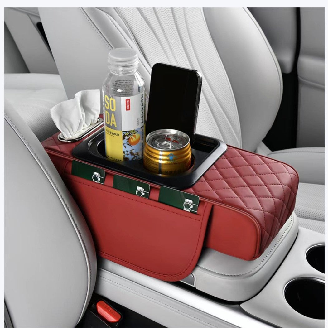 Z4P Car Armrest Box Pad Hei Pad small size 4-in -1 Car Tissue Box Storage Bag Water Cup Holder Multifunctional - image 4