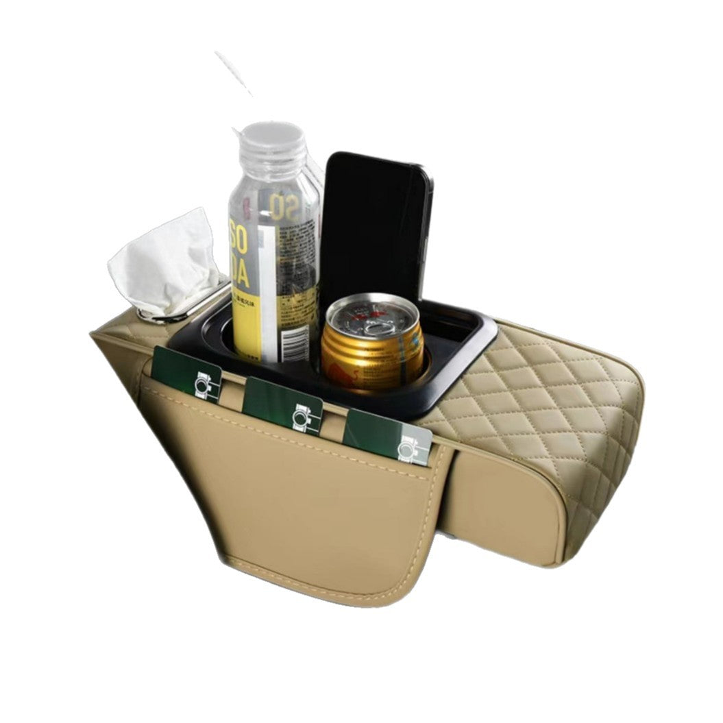 Z4P Car Armrest Box Pad Hei Pad small size 4-in -1 Car Tissue Box Storage Bag Water Cup Holder Multifunctional - image 5