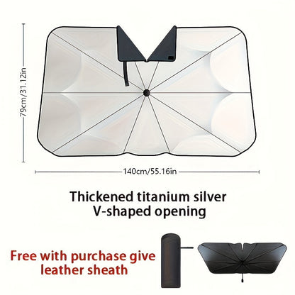 Summer car sunshade sunshade window sunshade sunshade sunscreen sunscreen heat insulation sunshade front windshield sunshade cover - image 5