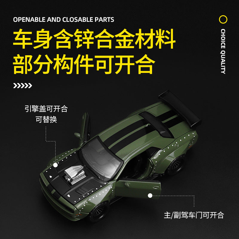 Caiper assembled 1/36 Dodge Challenger modified car alloy car model detachable accessories sliding toy - image 3