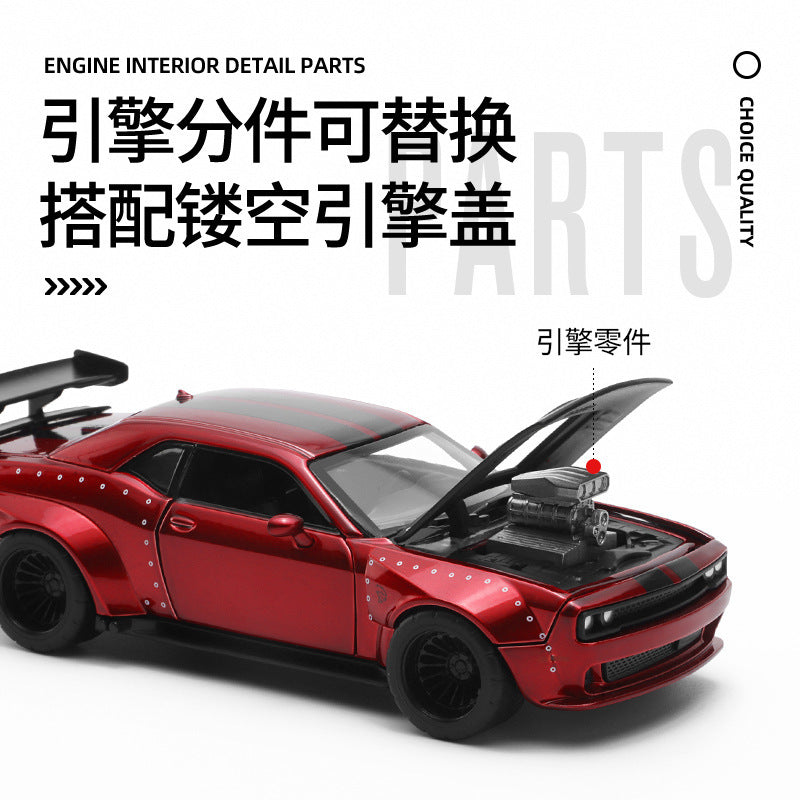 Caiper assembled 1/36 Dodge Challenger modified car alloy car model detachable accessories sliding toy - image 4