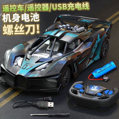 Oversized children's remote control racing car drop-resistant drift sports car rechargeable high-speed car spray toy supply chain - image 1