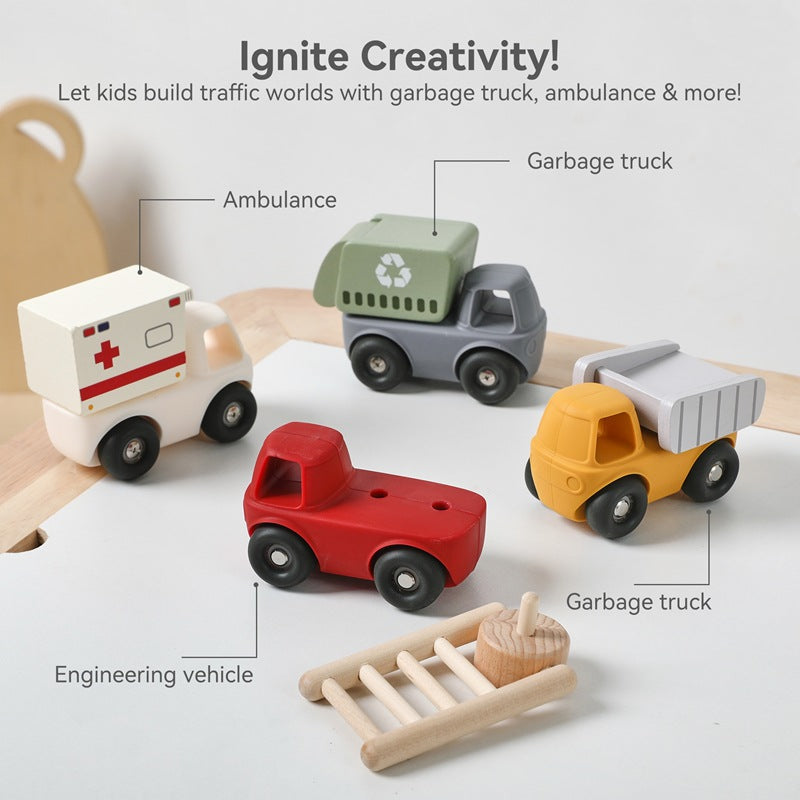 Children's Early Education Educational Multifunctional Toy Silicone Engineering Car Car-Shaped Entertainment Car Model Car - image 1