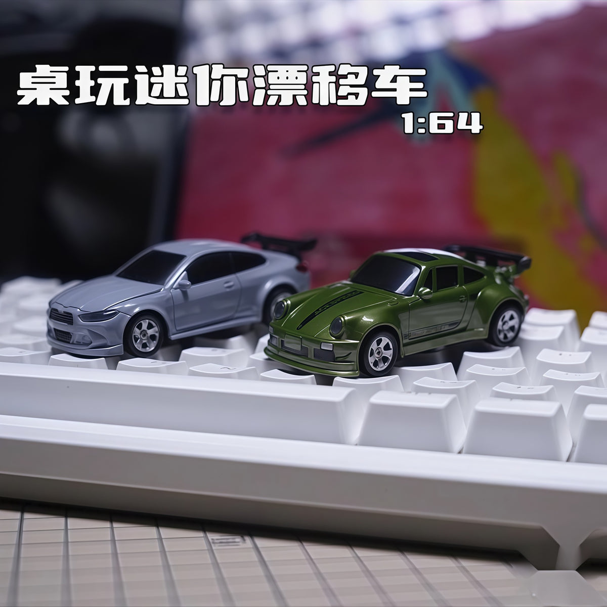 rc mini desktop remote control car 1:64 pocket car four-wheel drive racing model drifting variable speed boy toy - image 2