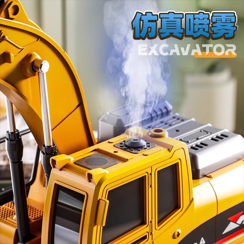 Electric remote control excavator simulation alloy engineering car toy car bulldozer dump truck wholesale a generation of hair - image 4