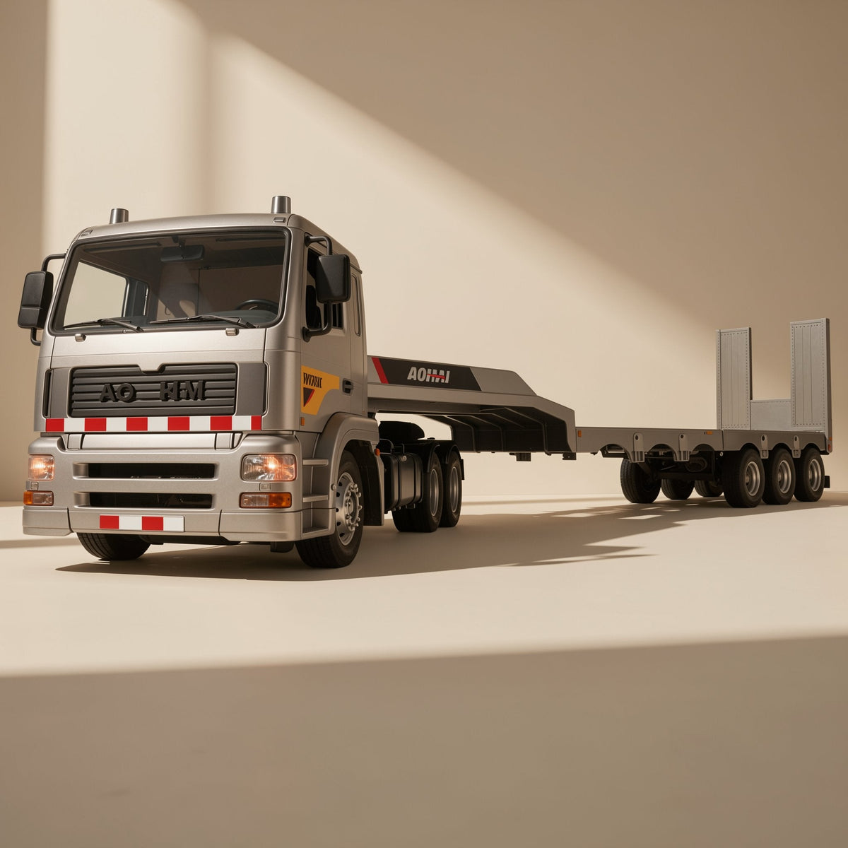 Roadhaul 1:18 alloy remote control truck with flat trailer