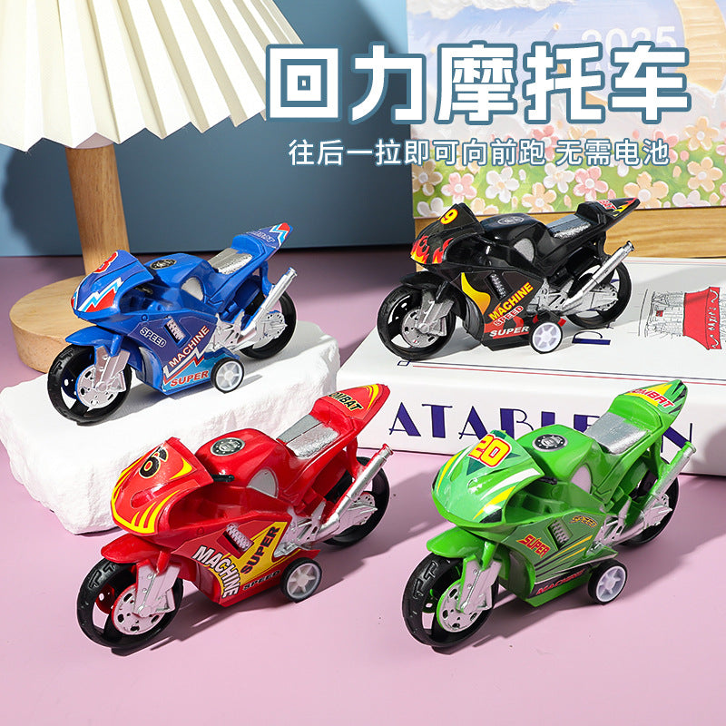 Children's Huili Motorcycle Cool Boys Motorcycle Model Ornaments Anti-fall and Play Kindergarten Toy Stall Wholesale - image 1
