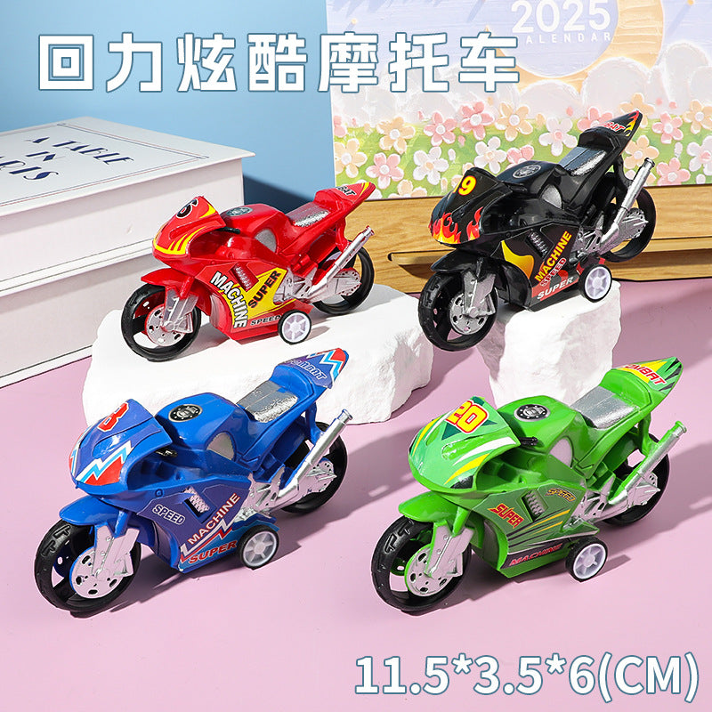 Children's Huili Motorcycle Cool Boys Motorcycle Model Ornaments Anti-fall and Play Kindergarten Toy Stall Wholesale - image 4