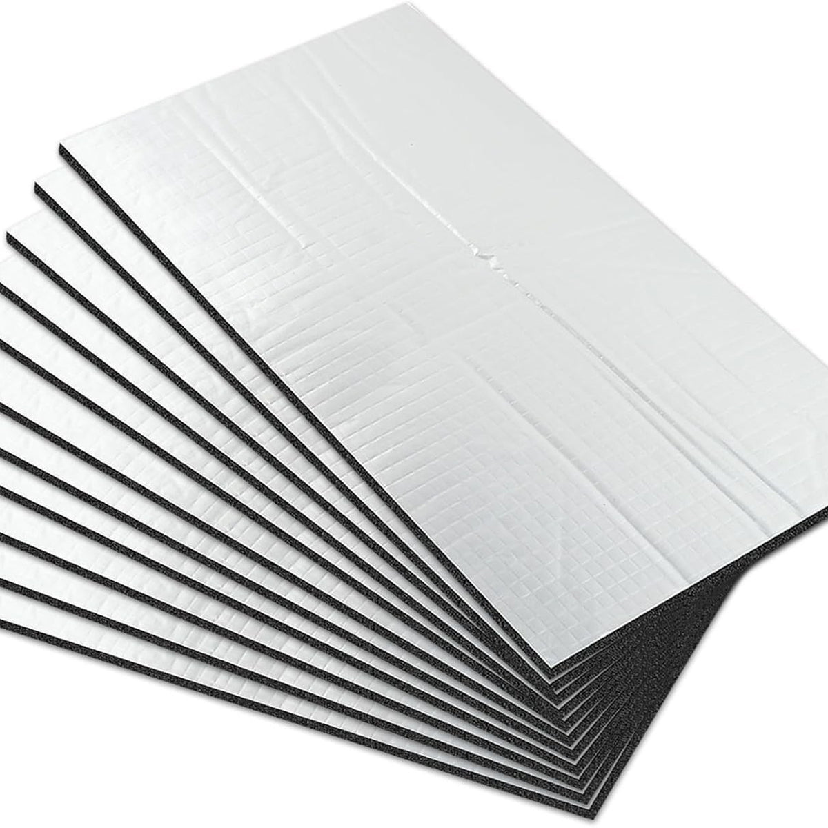 Checkered Pattern 250*180mm Car Soundproofing Cotton Soundproofing Mat Shock-Absorbing Mat Heat Insulation Aluminum Foil Rubber Plastic Cotton Cross-Border Hot Sale - image 5