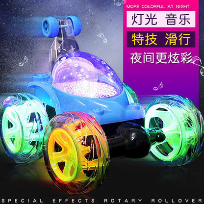 Remote Control Car Dump Truck Stunt Rolling Off-Road Vehicle Car Children Boy Toy Racing Car Rechargeable Light Music - image 2