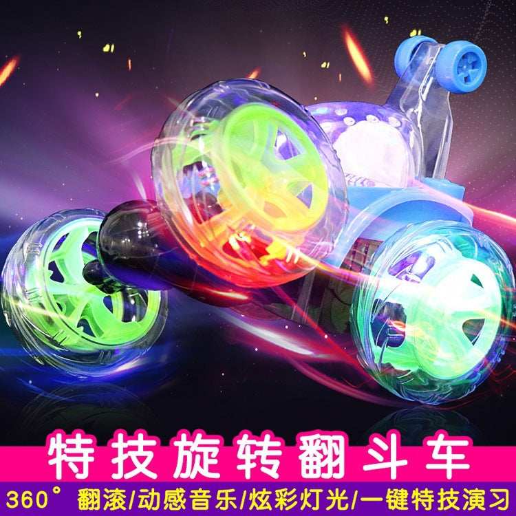 Remote Control Car Dump Truck Stunt Rolling Off-Road Vehicle Car Children Boy Toy Racing Car Rechargeable Light Music - image 3