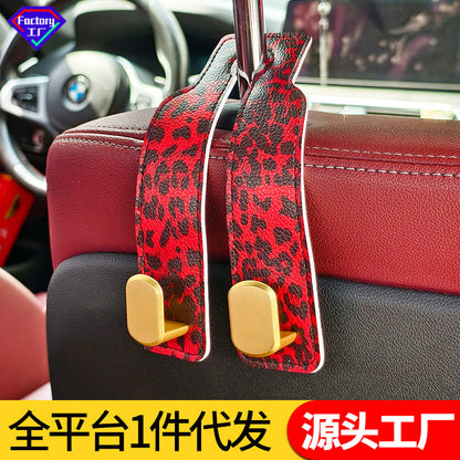 Car Hook Car Seat Back Hook Fur ABS Zinc Alloy Car Hanger Car Hanger Storage Small Hook - image 1