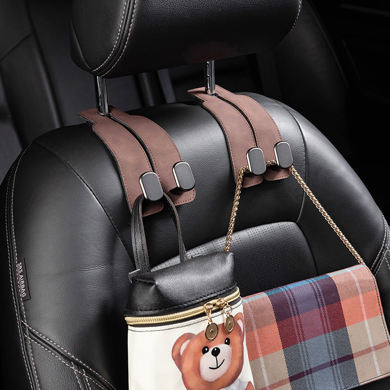 Car Hook Car Seat Back Hook Fur ABS Zinc Alloy Car Hanger Car Hanger Storage Small Hook - image 3