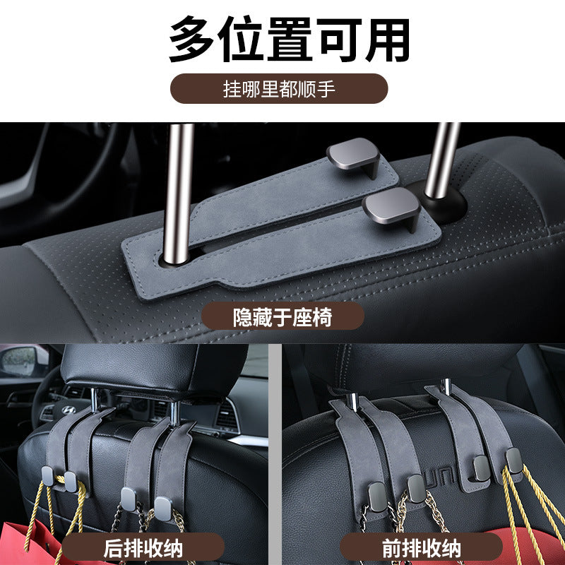 Car Hook Car Seat Back Hook Fur ABS Zinc Alloy Car Hanger Car Hanger Storage Small Hook - image 4