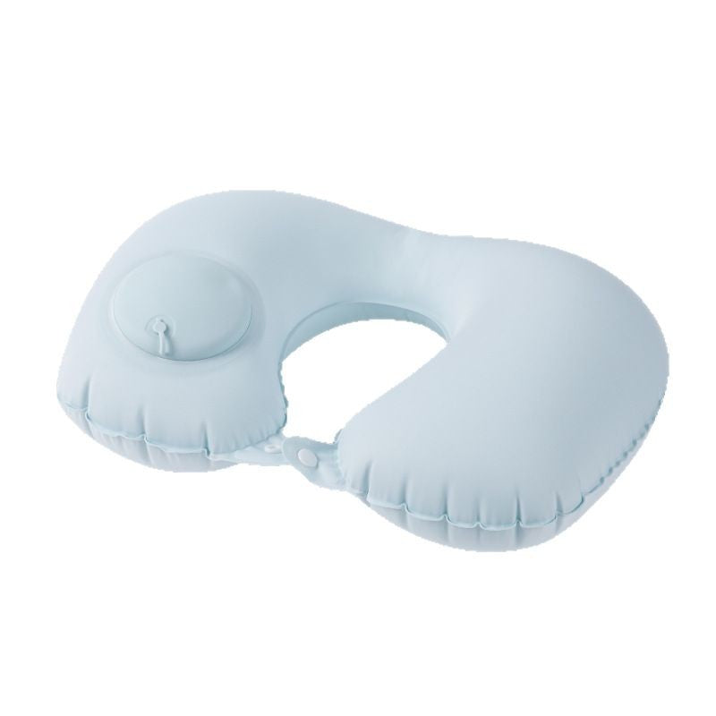 Inflatable U-shaped Pillow Factory Travel Portable Neck Pillow Car Aircraft Press Type Inflatable Pillow Neck Pillow - image 5