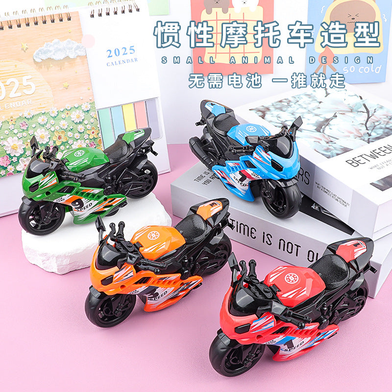 Children's boy inertia motorcycle toy car model ornaments fall-resistant stall toys kindergarten baby gifts wholesale - image 3