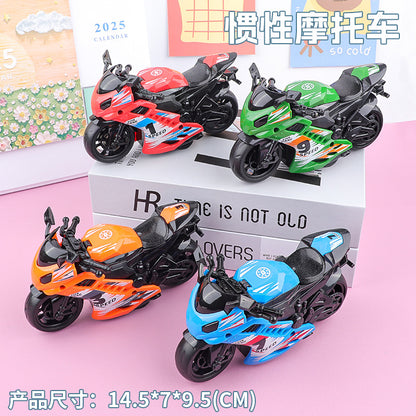 Children's boy inertia motorcycle toy car model ornaments fall-resistant stall toys kindergarten baby gifts wholesale - image 4