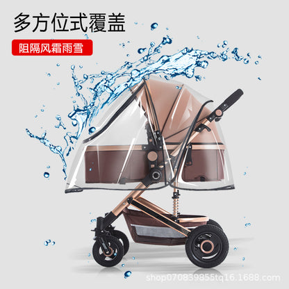 Universal baby carriage rain cover children's car windshield baby stroller umbrella car rain cover stroller protective cover raincoat - image 5