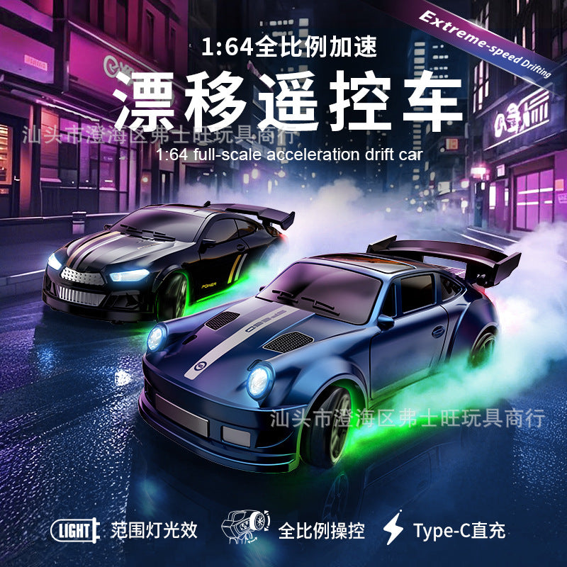 E85 cross-border new 1:64 mini drift car four-wheel drive full scale desktop remote control drift racing toy - image 1