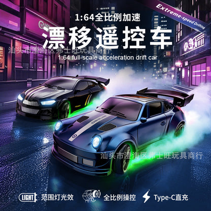 E85 cross-border new 1:64 mini drift car four-wheel drive full scale desktop remote control drift racing toy - image 1