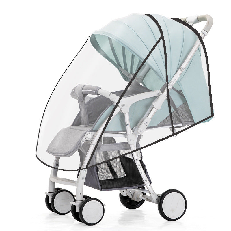 Twin baby stroller rain cover children's car windshield baby umbrella car rain cover stroller protective cover raincoat - image 3