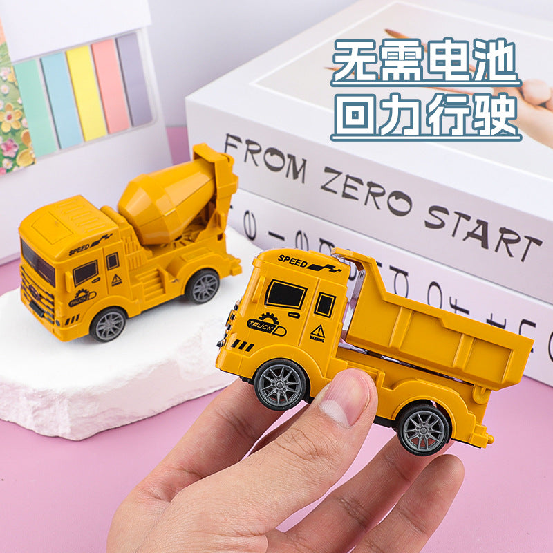 Children's inertial pullback engineering truck excavator boy pullback toy car car stall toy supply wholesale - image 2