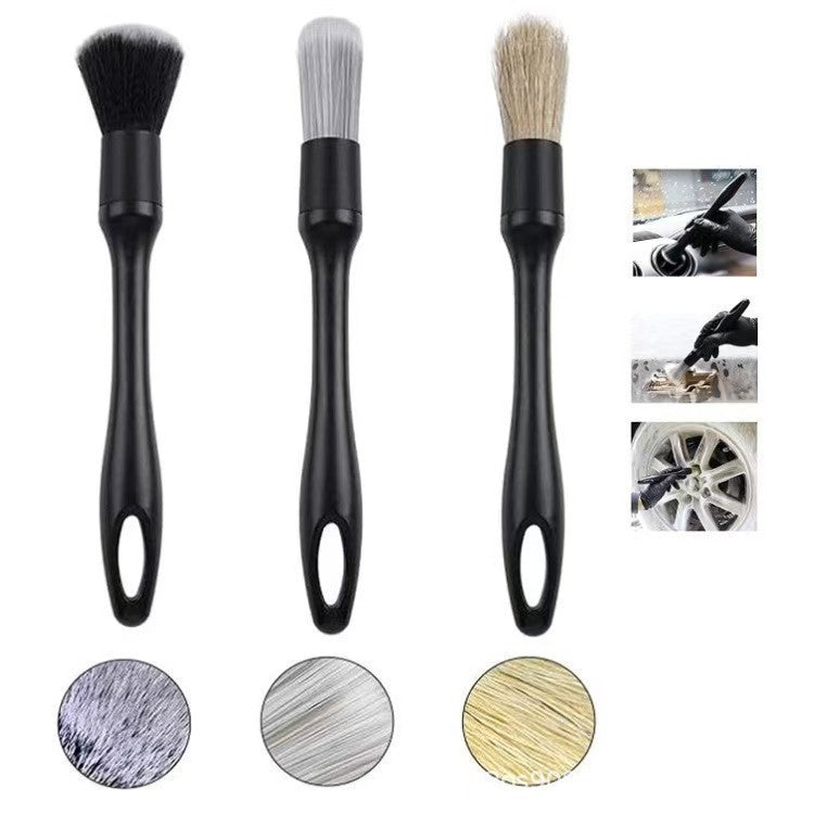 Cross-Border Car Detailing Brush Set Soft Bristle Interior Cleaning Brush with Replaceable Brush Heads Car Wash Tool Brush Set - image 2