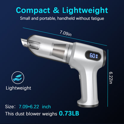 New Car Vacuum Cleaner Handheld High Suction Car Brushless Vacuum Cleaner Suction and Blowing Home and Car Dual-Purpose Small Dust Blower - image 2