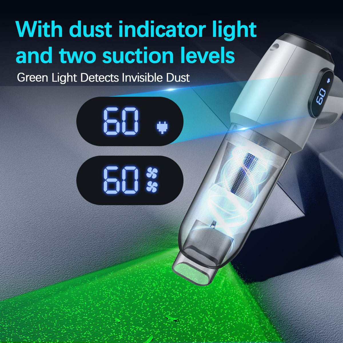 New Car Vacuum Cleaner Handheld High Suction Car Brushless Vacuum Cleaner Suction and Blowing Home and Car Dual-Purpose Small Dust Blower - image 3