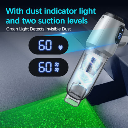 New Car Vacuum Cleaner Handheld High Suction Car Brushless Vacuum Cleaner Suction and Blowing Home and Car Dual-Purpose Small Dust Blower - image 3