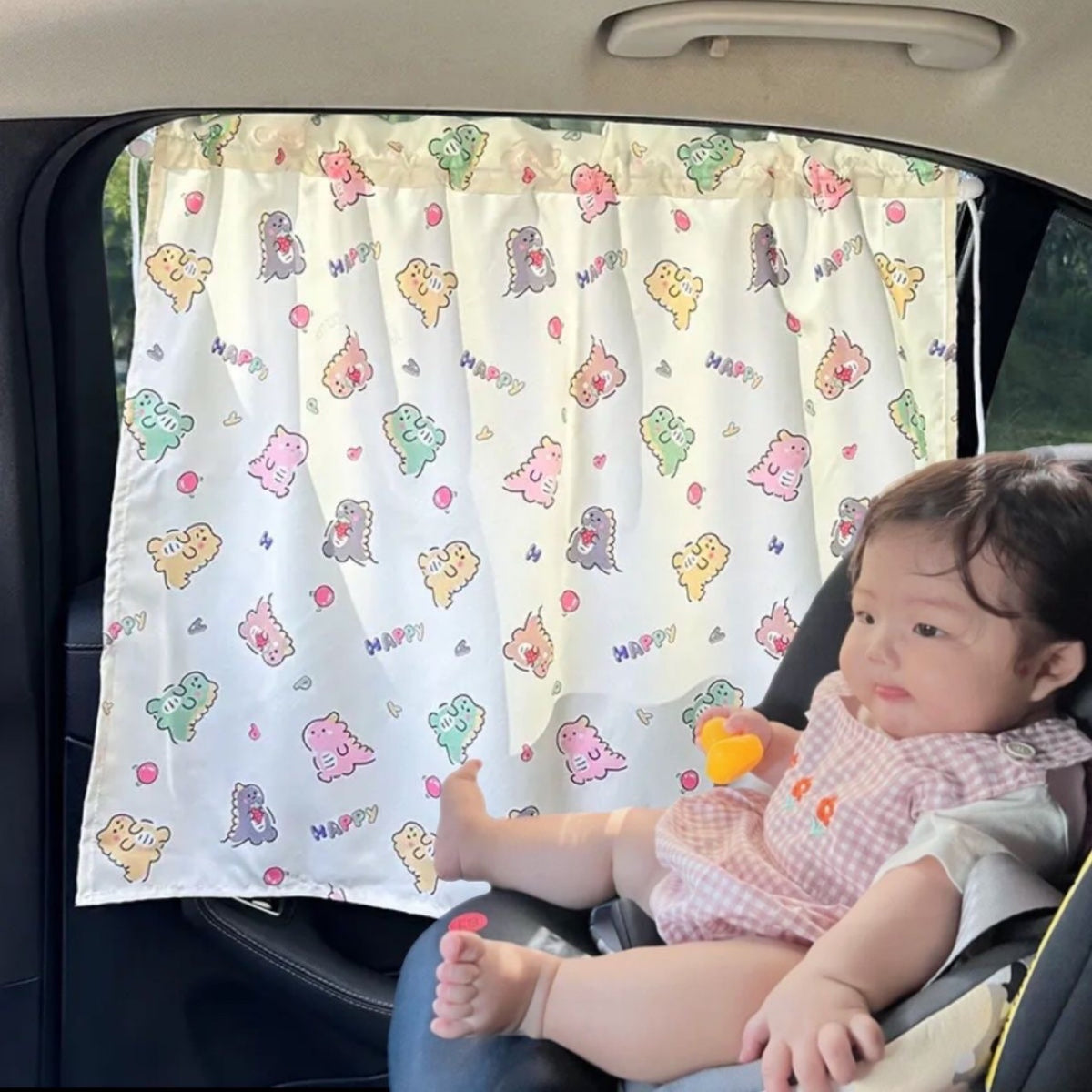 Ins Car Sunshade Window Sun Protection Suction Cup Curtain Car Side Shield Kidsren's Sun Protection Curtain Sunshade Curtain - image 4