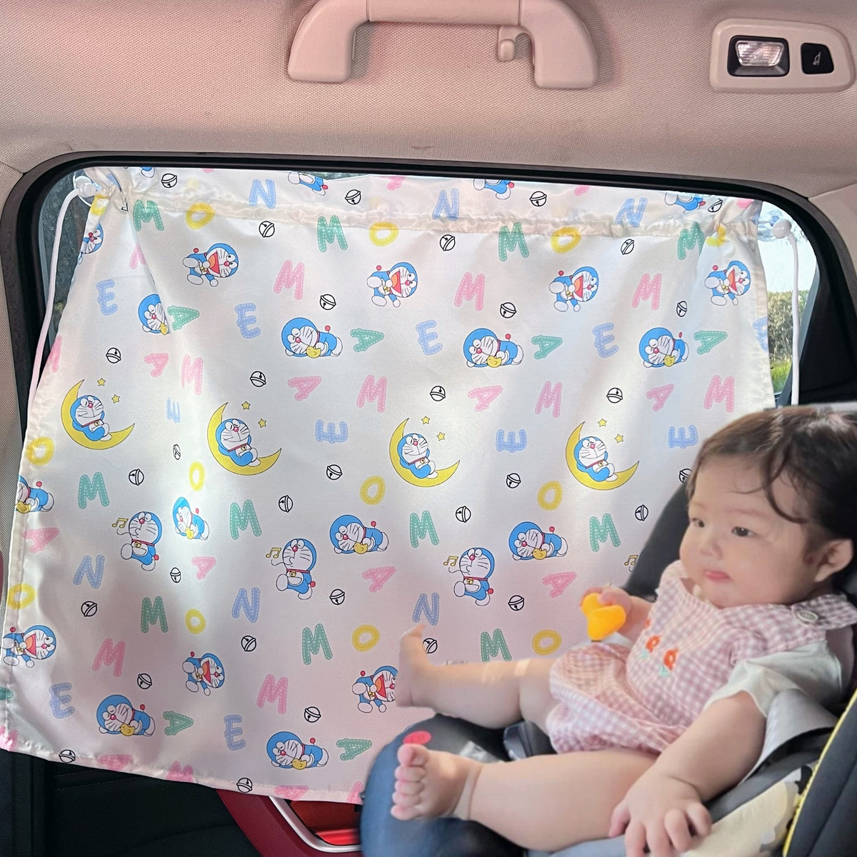 Children's Car Curtains Car Privacy Sunshade Sun Protection Cartoon Blackout Curtain Car Retractable Curtain Suction Cup Type - image 2
