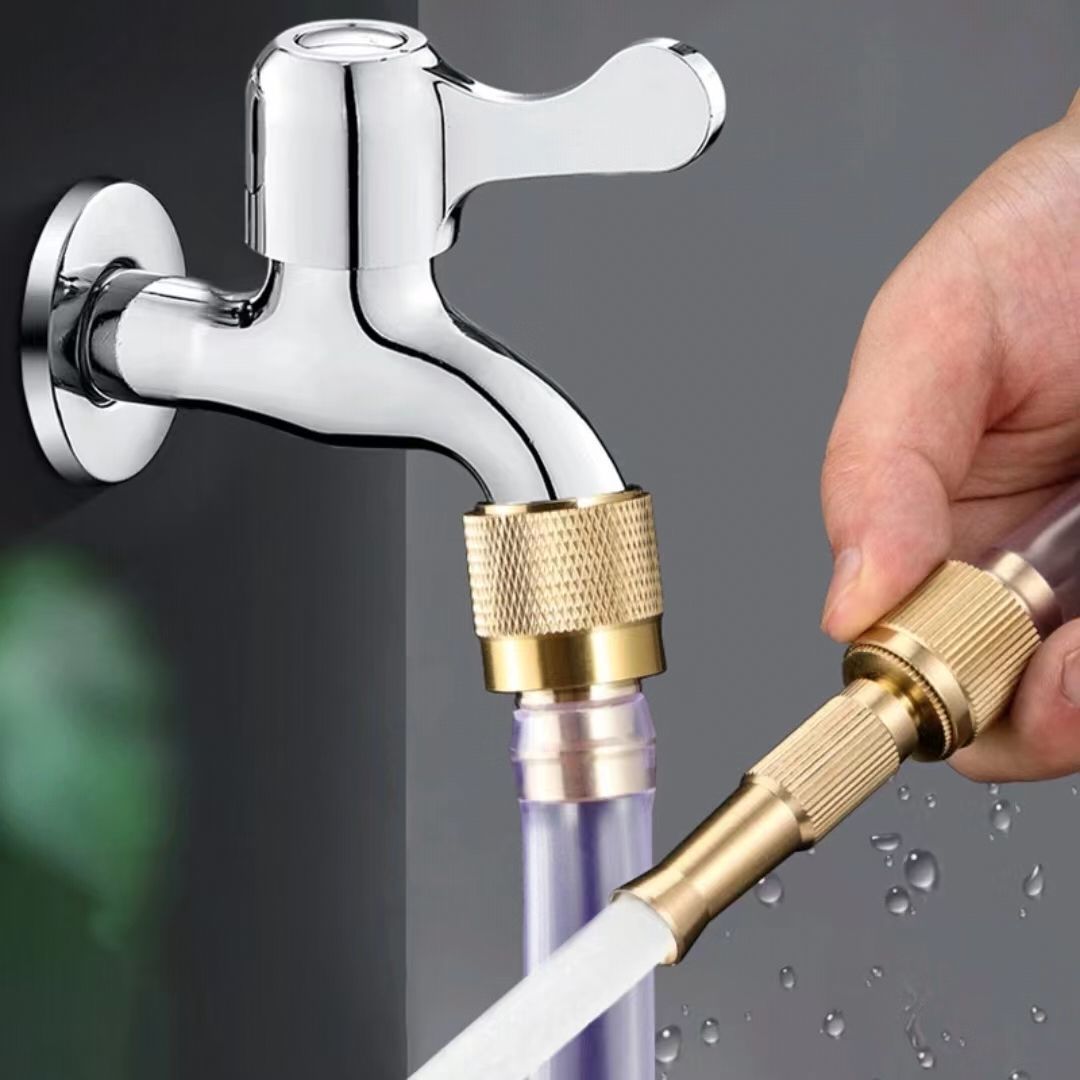 High-Pressure 4-Point Booster Water Gun Spray Gun Car Wash Spray Gun Adjustable Watering Flower and Vegetable Water Gun Hose Water Gun - image 2