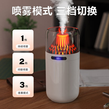 New car colorful volcano humidifier office home small water aromatherapy machine usb charging digital display humidification - image 2