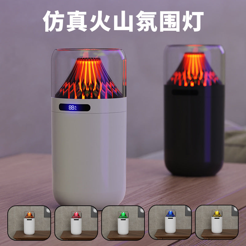 New car colorful volcano humidifier office home small water aromatherapy machine usb charging digital display humidification - image 4