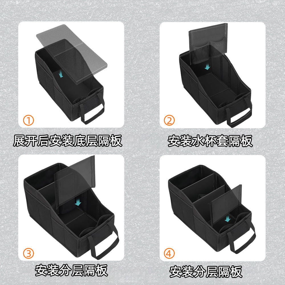 Cross-Border Car Seat Storage Box Car Trunk Storage Box Large Capacity Foldable Car Tool Box - image 3