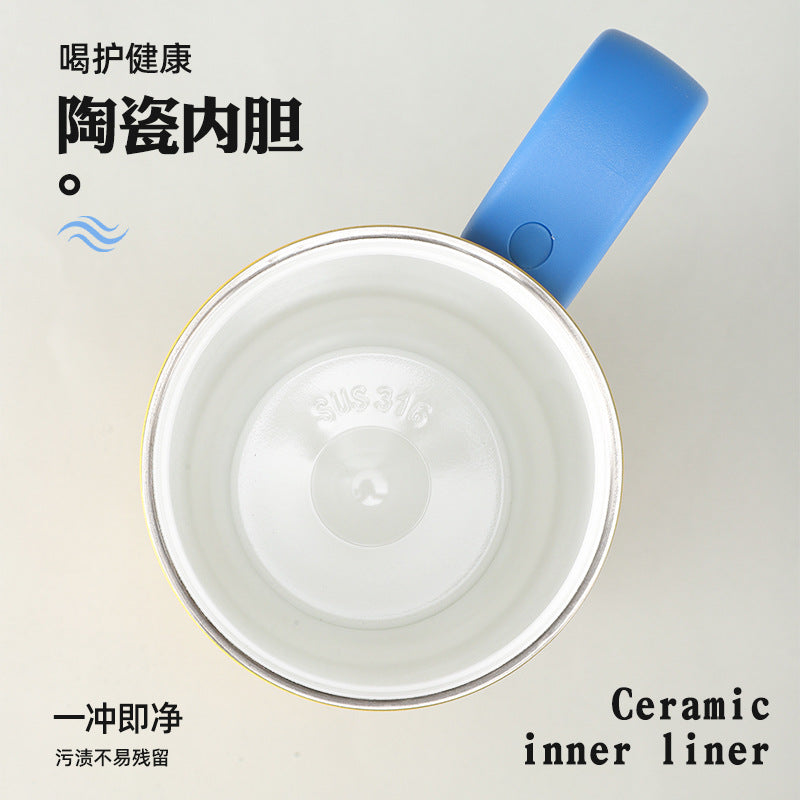 Ice霸 Cup Large Capacity 316 Stainless Steel Ceramic Inner Liner Thermos Cup Custom Car Water Cup with a Light Luxury and High-End Feel - image 2