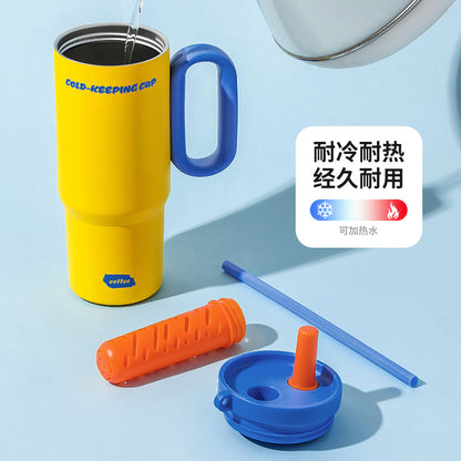 Ice霸 Cup Large Capacity 316 Stainless Steel Ceramic Inner Liner Thermos Cup Custom Car Water Cup with a Light Luxury and High-End Feel - image 3