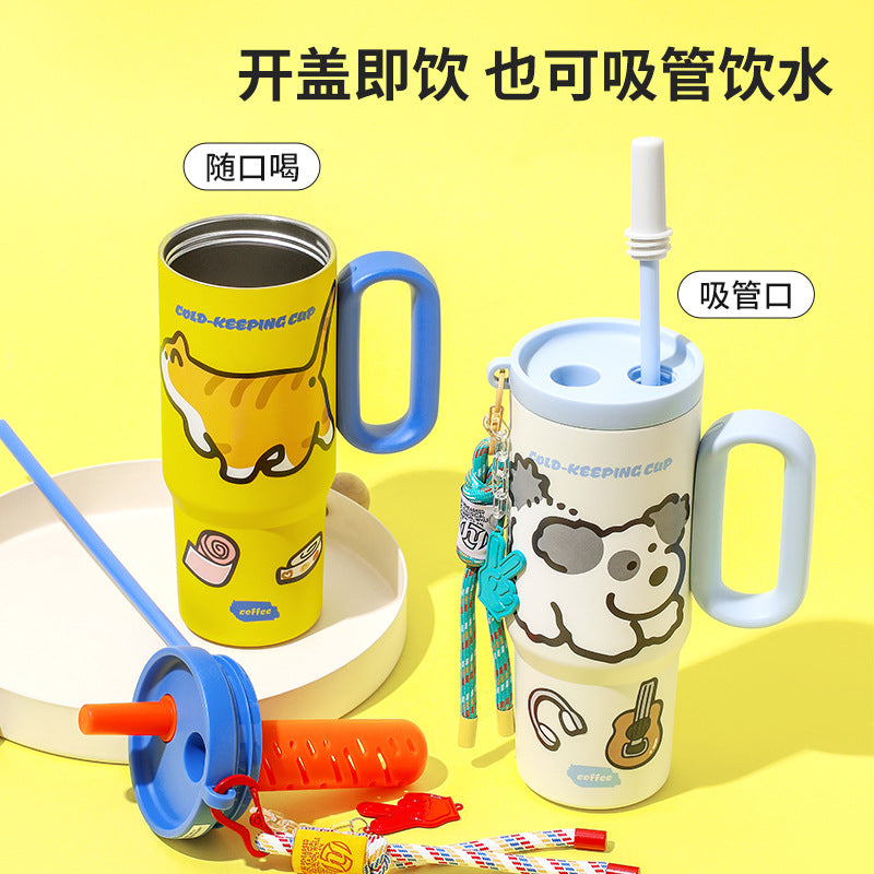 Ice霸 Cup Large Capacity 316 Stainless Steel Ceramic Inner Liner Thermos Cup Custom Car Water Cup with a Light Luxury and High-End Feel - image 4