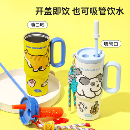 Ice霸 Cup Large Capacity 316 Stainless Steel Ceramic Inner Liner Thermos Cup Custom Car Water Cup with a Light Luxury and High-End Feel - image 4