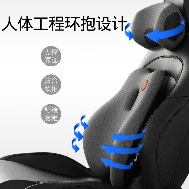 Car Lumbar Support Car Massage Lumbar Cushion Car Seat Back Lumbar Cushion Driving Lumbar Support Lumbar Support Headrest - image 4
