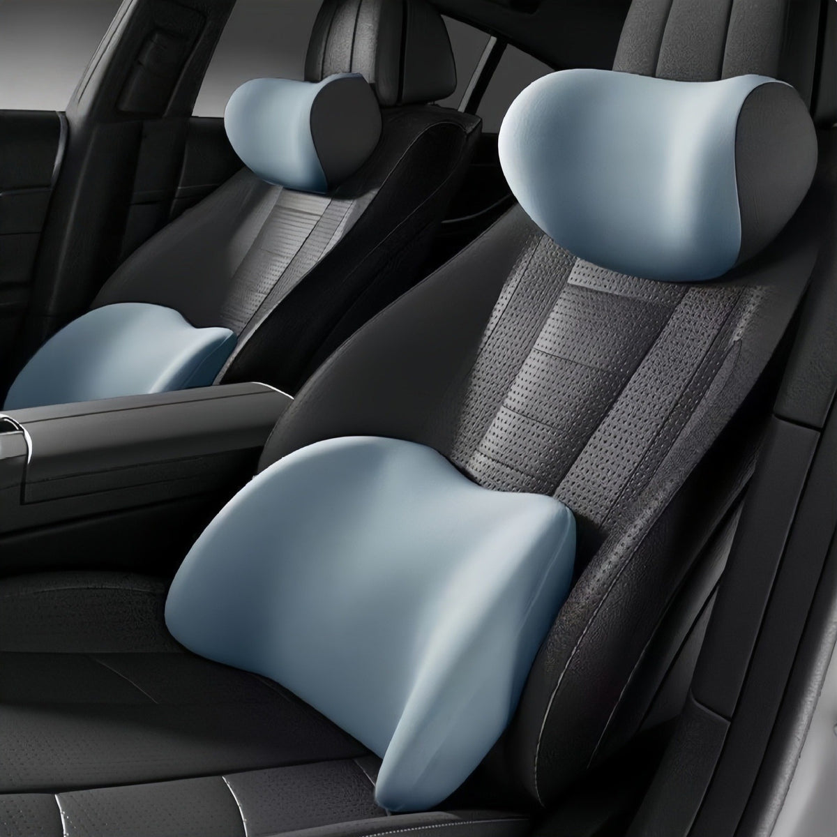 Car Lumbar Support Cushion Seat Backrest Car Cushion Driving Lumbar Support Waist Pillow Headrest - image 2