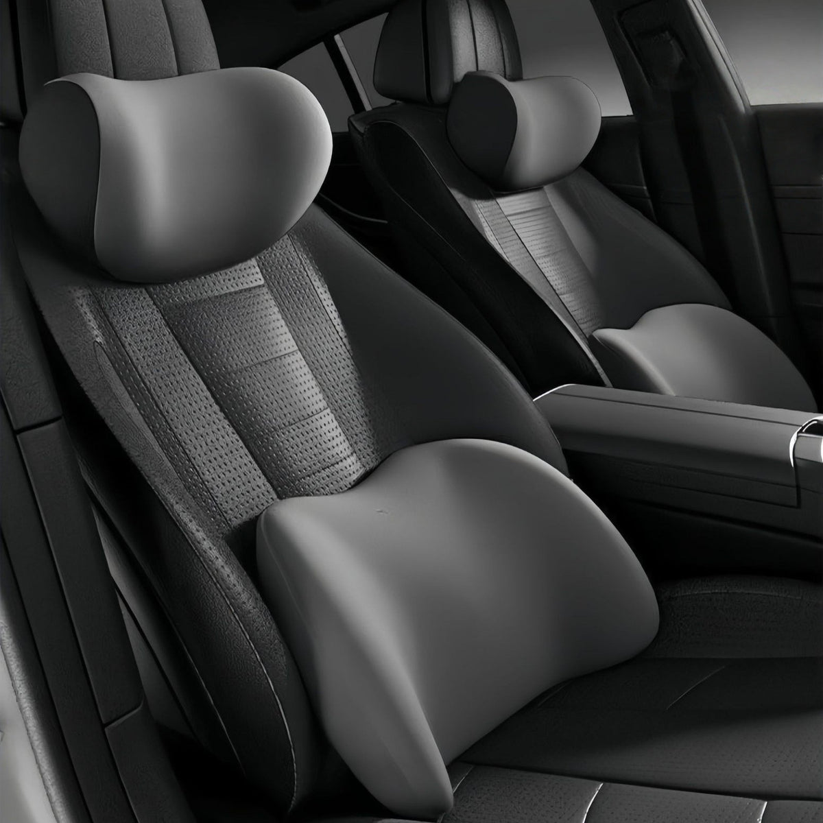 Car Lumbar Support Cushion Seat Backrest Car Cushion Driving Lumbar Support Waist Pillow Headrest - image 4