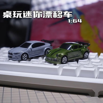 Rc Mini Desktop Remote Control Car 1:64 Pocket Car Four-Wheel Drive Racing Model Driftable Variable Speed Boy Toy - image 2