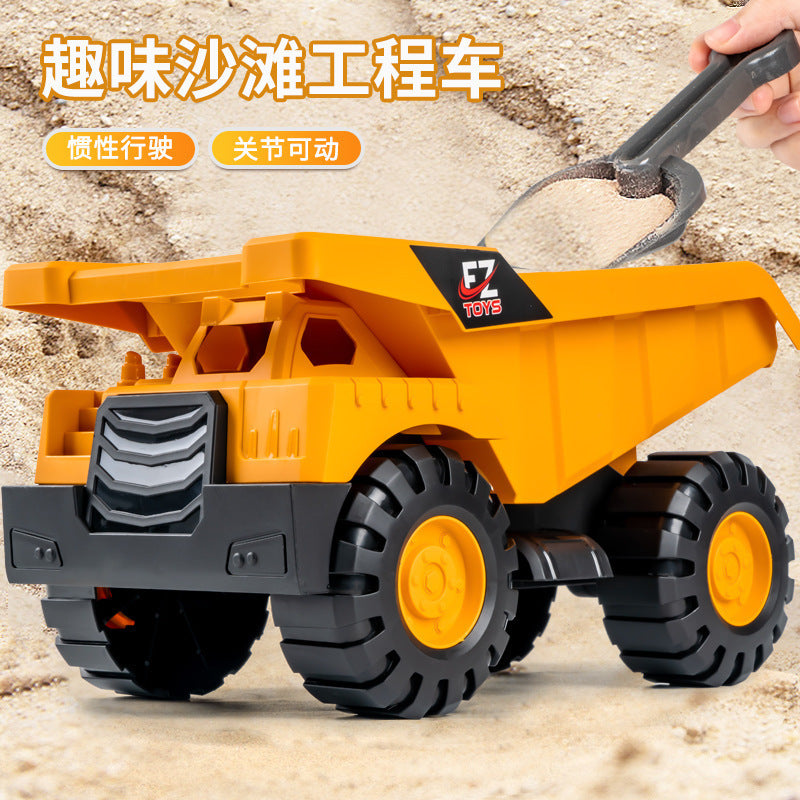 Engineering Vehicle Children's Toy Beach Sand Play Tool Oversized Inertia Driving Toy Car Thickened and Fall-Resistant Beach Vehicle - image 1