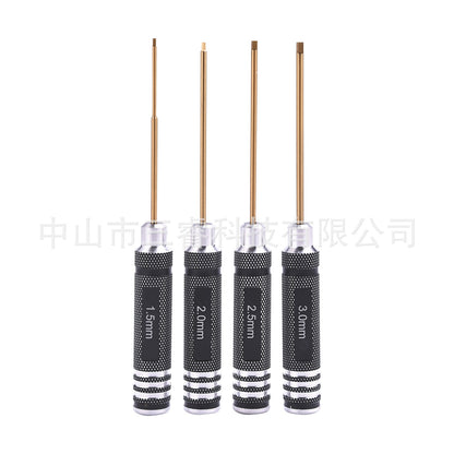 Rc Remote Control Car Model Screwdriver, Aircraft Model Hexagonal Titanium-Plated Set, Special Repair Tools for Car Models, Titanium Alloy - image 1