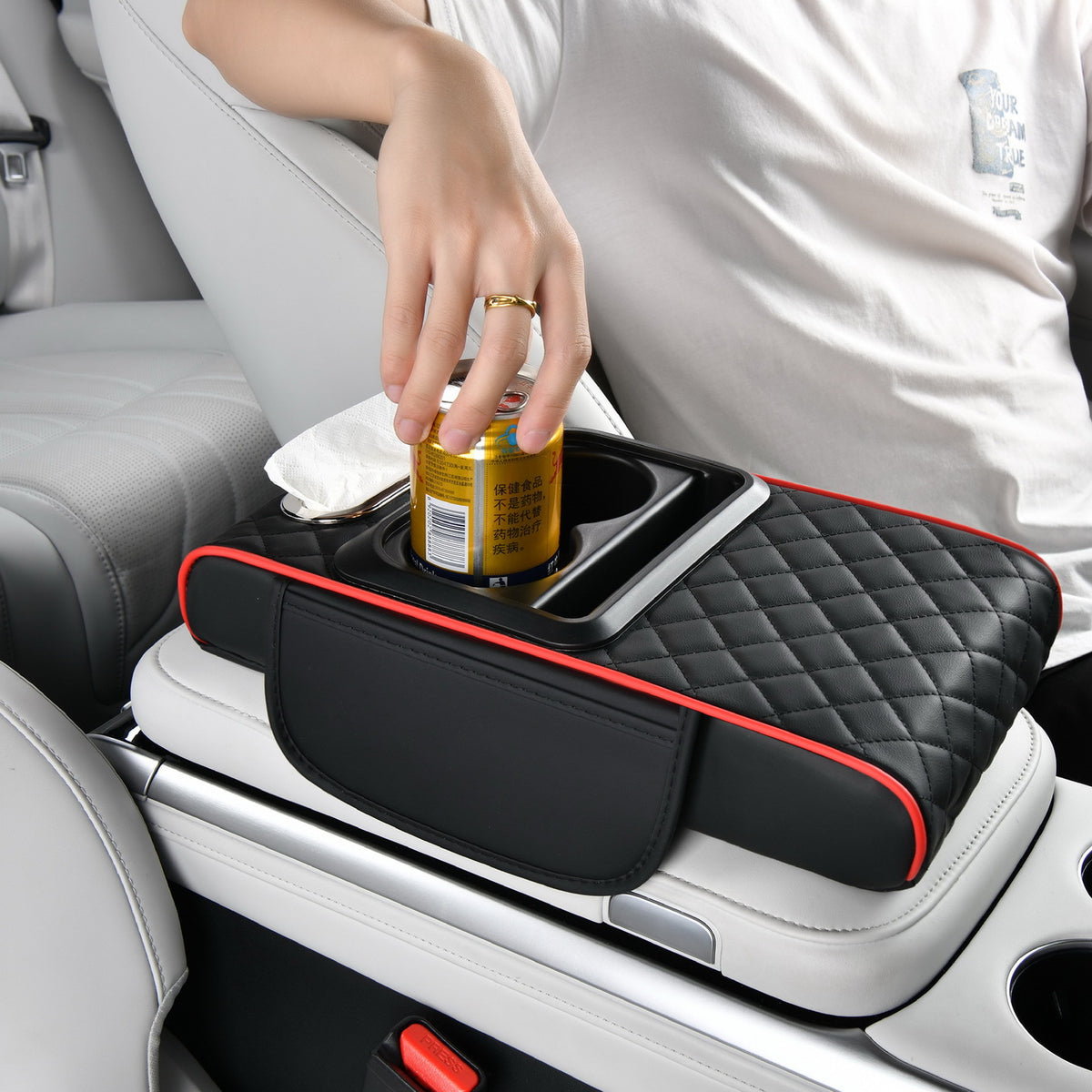 Car Armrest Box Mat Universal Storage Bag Car Tissue Box Multifunctional Storage Box Central Elbow Heightening Pad - image 4