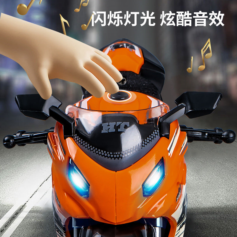 Simulated New Model Sound and Light Music Motorcycle Sports Car Model Children's Inertial Toy Car Boy Gift Wholesale - image 3