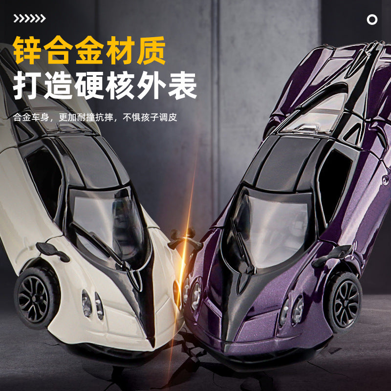 1:43 Three-Door Alloy Toy Simulation Sports Car Model Ornament Pull-Back Toy Car for Children Boys Aged 3-6 Years Old - image 4