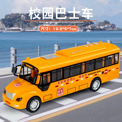 Children's School Bus Toy with Sound and Light, Special Police Bus Model, Inertia Toy Car, City Bus Children's Toy - image 1